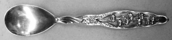 Lily of The Valley (Sterling, 1885, No Monograms) Small Sherbet Spoon