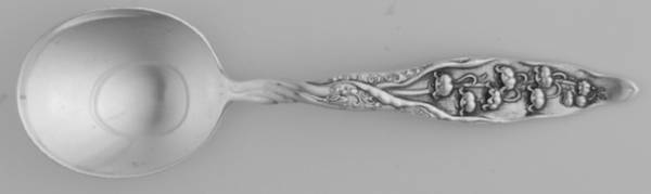 Lily of The Valley (Sterling, 1885, No Monograms) Round Bowl Soup Spoon (Cream Soup)