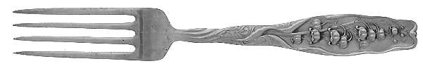 Lily of The Valley (Sterling, 1885, No Monograms) Fork-Heavy Weight