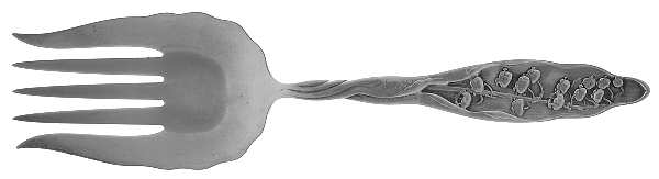 Lily of The Valley (Sterling, 1885, No Monograms) Large Solid Fish Serving Fork