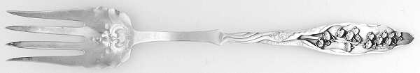 Lily of The Valley (Sterling, 1885, No Monograms) Oversize Solid Salad Servng Fork