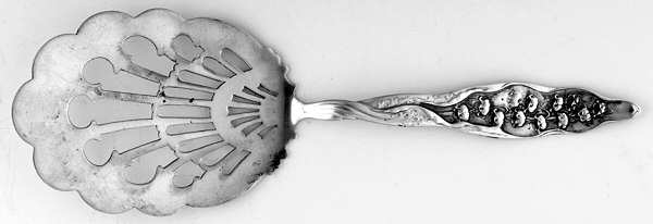 Lily of The Valley (Sterling, 1885, No Monograms) Solid Pierced Egg Server