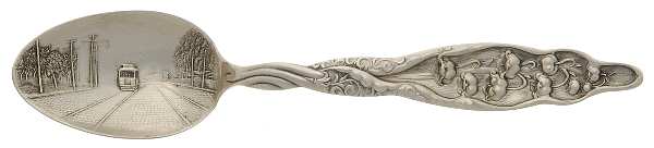 Lily of The Valley (Sterling, 1885, No Monograms) Souvenir Spoon (Teaspoon)
