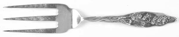 Lily of The Valley (Sterling, 1885, No Monograms) Solid Bread Serving Fork