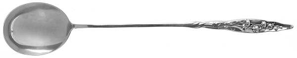 Lily of The Valley (Sterling, 1885, No Monograms) Long Handle Chocolate Muddler Spoon