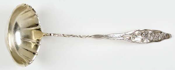 Lily of The Valley (Sterling, 1885, No Monograms) Oyster Ladle Solid Piece