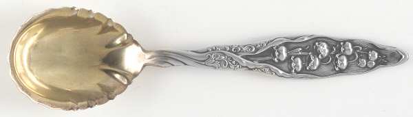Lily of The Valley (Sterling, 1885, No Monograms) Large Jelly Spoon