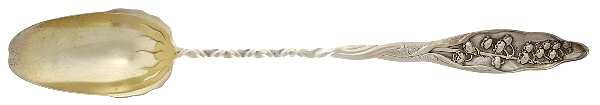 Lily of The Valley (Sterling, 1885, No Monograms) Oversize Solid Salad Serving Spoon
