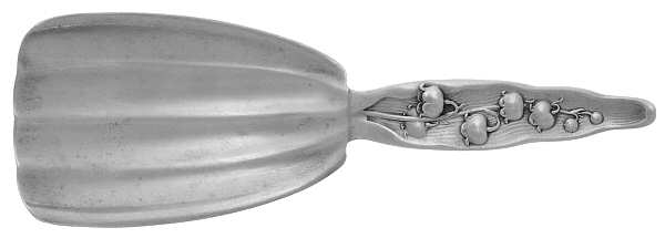 Lily of The Valley (Sterling, 1885, No Monograms) Caddy Scoop