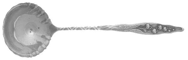 Lily of The Valley (Sterling, 1885, No Monograms) Solid Piece Cream Ladle