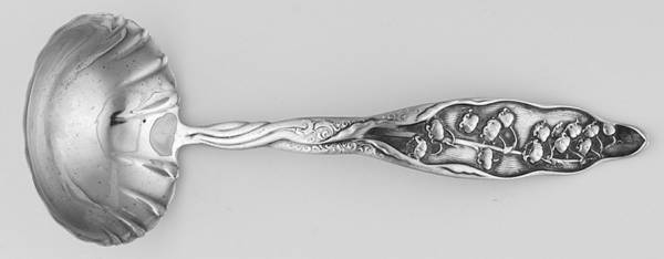 Lily of The Valley (Sterling, 1885, No Monograms) Solid Gravy Ladle