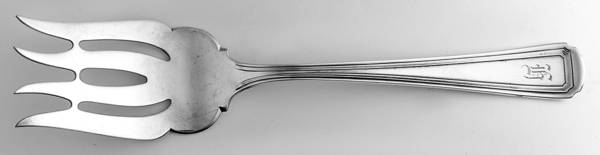 Livingston (Sterling, 1914-1915) Medium Solid Cold Meat Serving Fork