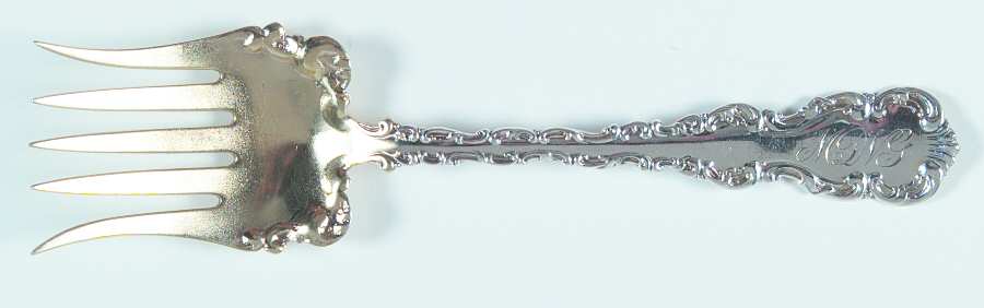Louis XV (Sterling, 1891) Large Solid Tined Sardine Serving Fork
