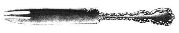 Louis XV (Sterling, 1891) Individual Flat Solid Melon Fork/Knife