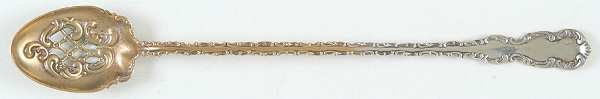 Louis XV (Sterling, 1891) Pierced Bowl Long Handle Olive Spoon