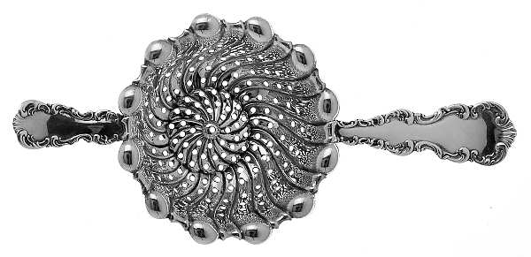 Louis XV (Sterling, 1891) Solid Individual Overcup Tea Strainer