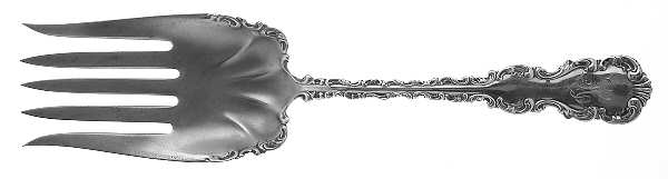 Louis XV (Sterling, 1891) Large Solid Fish Serving Fork
