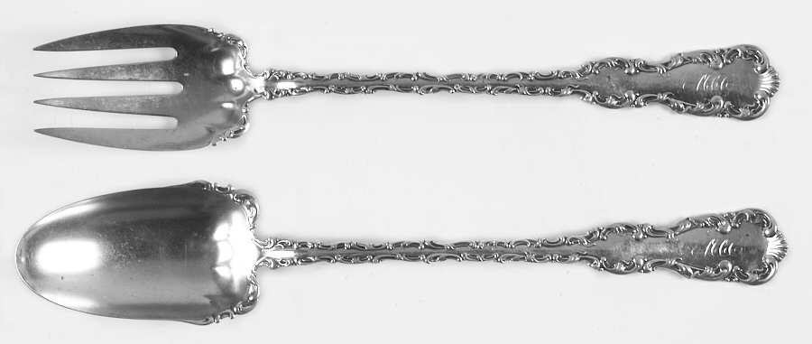 Louis XV (Sterling, 1891) Solid Oversized Serving Salad Set