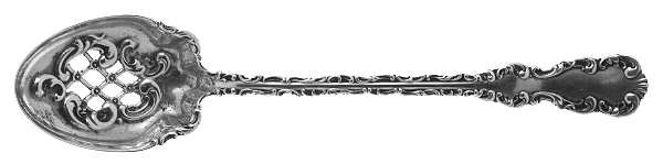 Louis XV (Sterling, 1891) Pierced Bowl Short Handle Olive Spoon