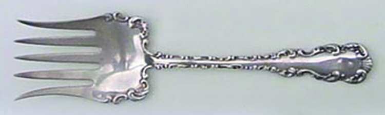 Louis XV (Sterling, 1891) Large Solid Tined Sardine Serving Fork