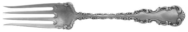Louis XV (Sterling, 1891) Large Solid Cold Meat Serving Fork