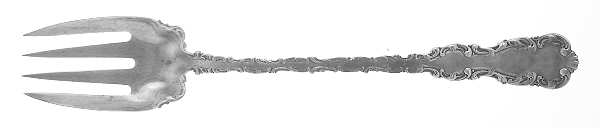 Louis XV (Sterling, 1891) Oversize Solid Salad Servng Fork