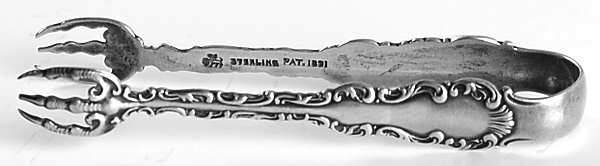 Louis XV (Sterling, 1891) Small Solid Tete A Tete Tongs