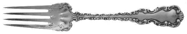 Louis XV (Sterling, 1891) Large Individual Solid Fish/Salad Fork