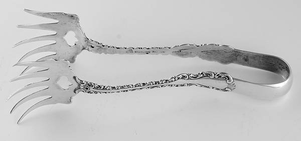 Louis XV (Sterling, 1891) Large Solid Sandwich Tongs