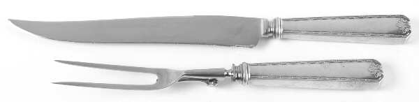 Madam Morris (Sterling, 1909-1910) Large 2-Piece Roast Carving Set w/Stainless Blade