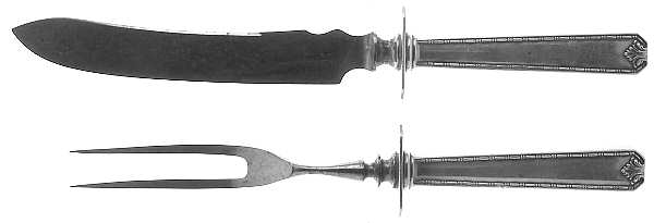Madam Morris (Sterling, 1909-1910) Small Stainless Blade 2-Piece Steak Carving Set