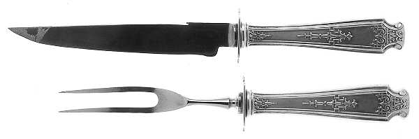 Mandarin (Sterling, 1917-1918) Small Stainless Blade 2-Piece Steak Carving Set