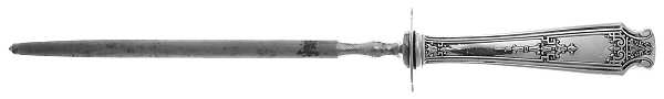 Mandarin (Sterling, 1917-1918) Large Knife Sharpener-Steel Rod w/Sterling Guard