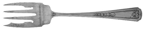 Oriana (Sterling, 1916) Small Solid Cold Meat Serving Fork