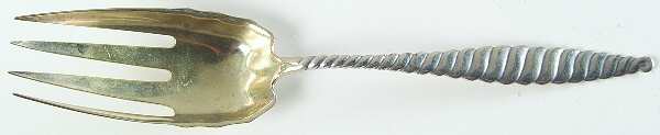 Oval Twist (Sterling, 1880) Solid Salad Serving Fork