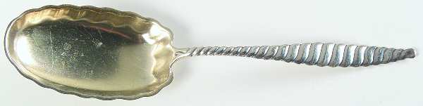 Oval Twist (Sterling, 1880) Solid Salad Serving Spoon
