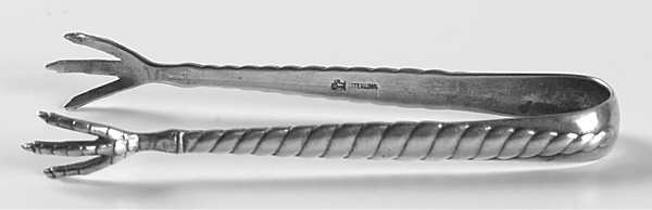 Oval Twist (Sterling, 1880) Small Sugar Tongs