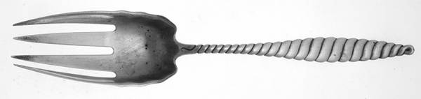 Oval Twist (Sterling, 1880) Solid Salad Serving Fork