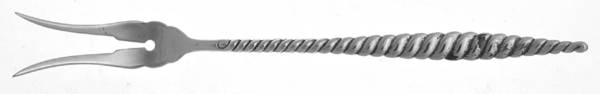 Oval Twist (Sterling, 1880) Two-Tine Butter Pick
