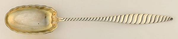 Oval Twist (Sterling, 1880) Oversize Solid Salad Serving Spoon