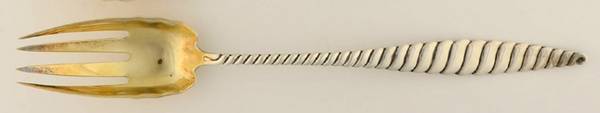 Oval Twist (Sterling, 1880) Oversize Solid Salad Servng Fork