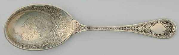 Persian (Sterling, 1880) Bright Cut Preserve Spoon