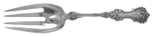 Pompadour (Sterling, 1895-1898) Solid Salad Serving Fork