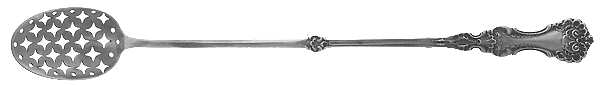 Pompadour (Sterling, 1895-1898) Pierced Bowl Long Handle Olive Spoon