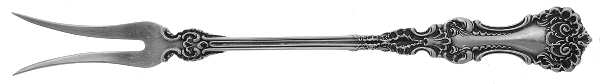 Pompadour (Sterling, 1895-1898) Two-Tine Butter Pick by Whiting Manf Co