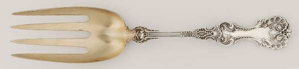 Pompadour (Sterling, 1895-1898) Solid Salad Serving Fork