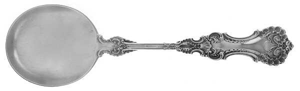 Pompadour (Sterling, 1895-1898) Round Bowl Soup Spoon (Gumbo)