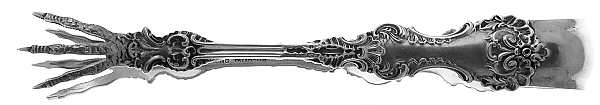 Pompadour (Sterling, 1895-1898) Large Sugar Tongs