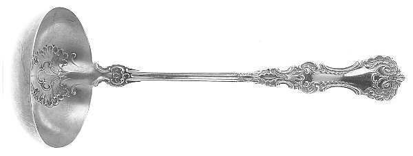 Pompadour (Sterling, 1895-1898) Solid Piece Cream Ladle by Whiting Manf Co