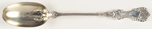 Pompadour (Sterling, 1895-1898) Oversize Solid Salad Serving Spoon